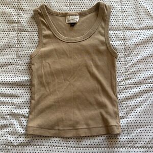Universal Thread Tan Ribbed Tank Top - Women's